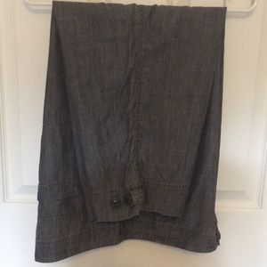 LL Bean Cropped Linen Pants Womens 16 Reg